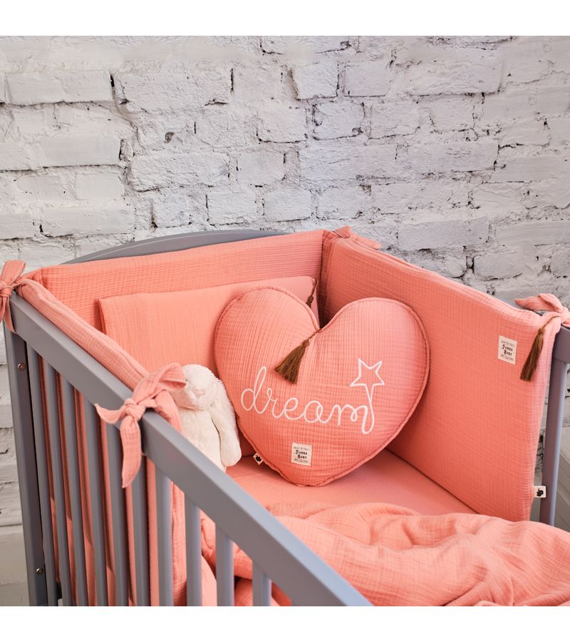 Σετ Παπλωματοθήκη κούνιας 2τμχ FUNNA BABY Coral Pink 100x150 0200